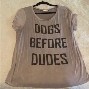 Dogs before dudes T-shirt
